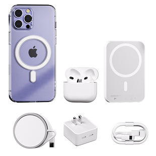 【3C认证】2025顶配华强北六件套苹果17适用iPhone16Pro九max15配件套装手机壳充电宝蓝牙耳机AirPods全家桶