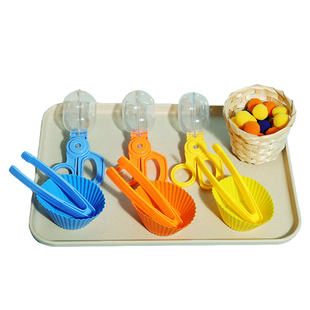 蒙氏早教益智3-6岁玩教具毛球精细化 夹的工作 日常生活区专注力