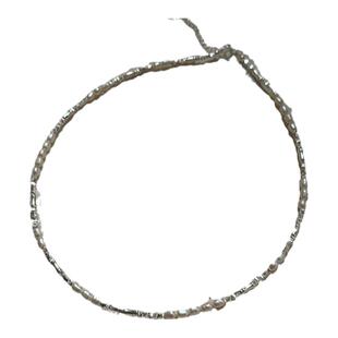 Hazyou光序 小众设计925纯银淡水米粒珍珠锁骨项链叠戴简约男女