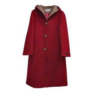 新中式毛呢外套女士中长款正品直筒正肩连帽带里衬加厚中年妈妈装