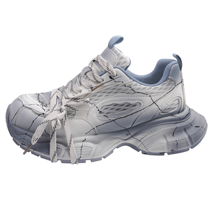 欧货厚底老爹鞋女春季小个子增高2026超火新款爆款透气运动休闲鞋