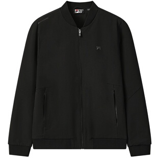 FILA斐乐官方男梭织外套2025冬新款商务行政通勤夹克基础休闲外套