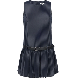 ONLY2026春季新款显瘦复古胯间拼接腰带背心廓形蓬蓬裙连衣裙女