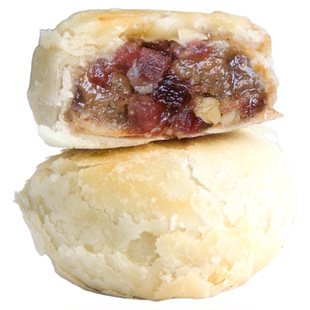 贵州特产 贞丰馥香斋蔡氏月饼 兴义酥皮火腿传统手工纸包糕点散装