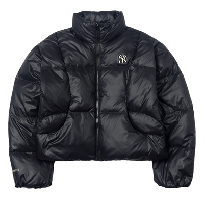 MLB女款NY纯色短款立领羽绒服