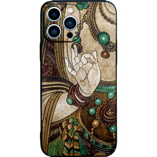 古造x敦煌 佛手壁画风适用新款iPhone17古风iPhone16浮雕iphone13手机壳15pro国风iPhone14苹果13保护壳