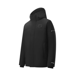 李宁荣耀系列 25冬季新款男子防泼水连帽宽松鸭绒中羽绒服AYMV687