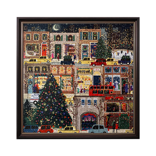 冬灯拼图相框框架裱框galison画框75x50拼图框1000片定制70空框