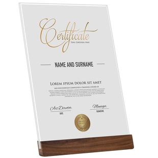 证书框证件专利授权书框架装裱荣誉证书相框摆台a4奖状证书展示框