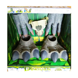 中杰铭软胶仿真恐龙爪子头手偶手套玩具动物模型面具男孩儿童套装