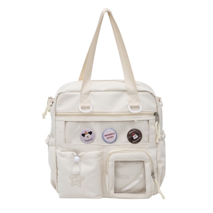 两用学生上课斜挎包女日系ins初中生补习双肩背包高颜值单肩痛包