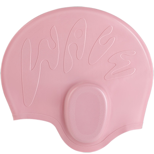 wave防水护耳泳帽女不勒头泳镜套装长发加大专业硅胶游泳帽装备