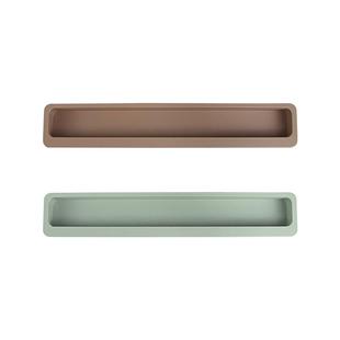 羊绒灰粘贴免钉莫兰迪柜门嵌入式隐形拉手PET肤感衣橱柜抽屉把手