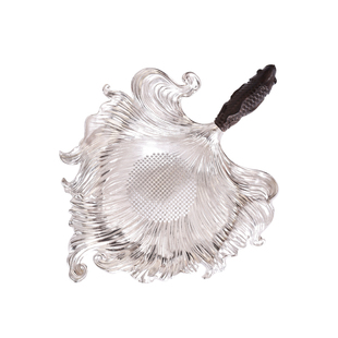 纯银茶漏999金鱼银茶滤日式创意茶叶滤网套装茶漏架子家用过滤器