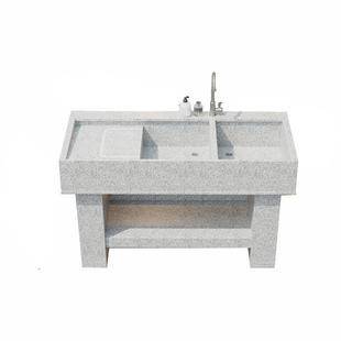 大理石洗衣池双池水池洗手池台盆室内外阳台庭院花岗岩带搓衣板