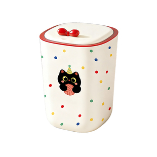 按压弹盖垃圾桶多巴胺可爱创意大容量家用客厅厨房卧室卫生间纸篓