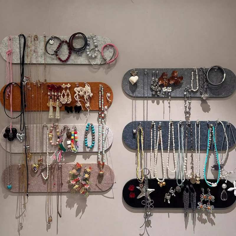 首饰收纳毛毡板ins风拍立得照片墙女生项链耳饰收纳神器墙面装饰