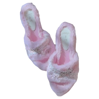 PINKYO原创公主粉拖鞋外穿