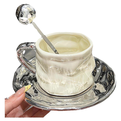 轻奢高颜值咖啡杯碟下午茶茶具