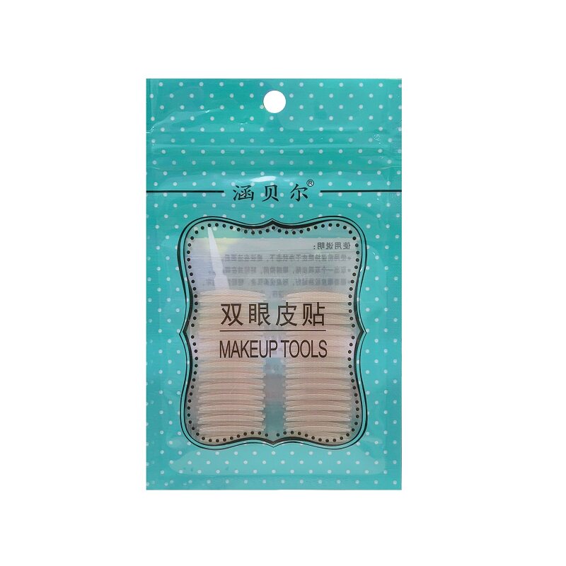 涵贝尔哑光超粘双眼皮贴蕾丝雾面隐形橄榄细长款宽细窄极细小短款