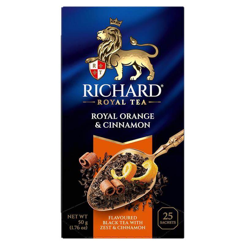 瑞查得Richard桔子肉桂风味红茶果香独立装袋泡茶俄罗斯原装进口