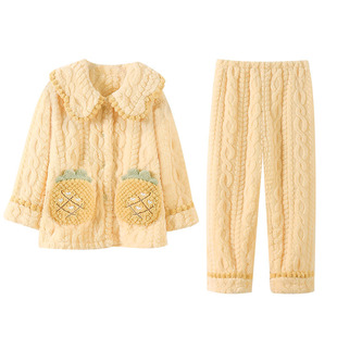 都市丽人睡衣珊瑚绒女童2025新款冬加绒保暖初中生儿童加厚家居服