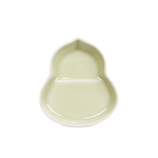 喜時丨可爱葫芦陶瓷墨碟汝窑瓷器书法墨池墨碟笔掭存墨文房四宝