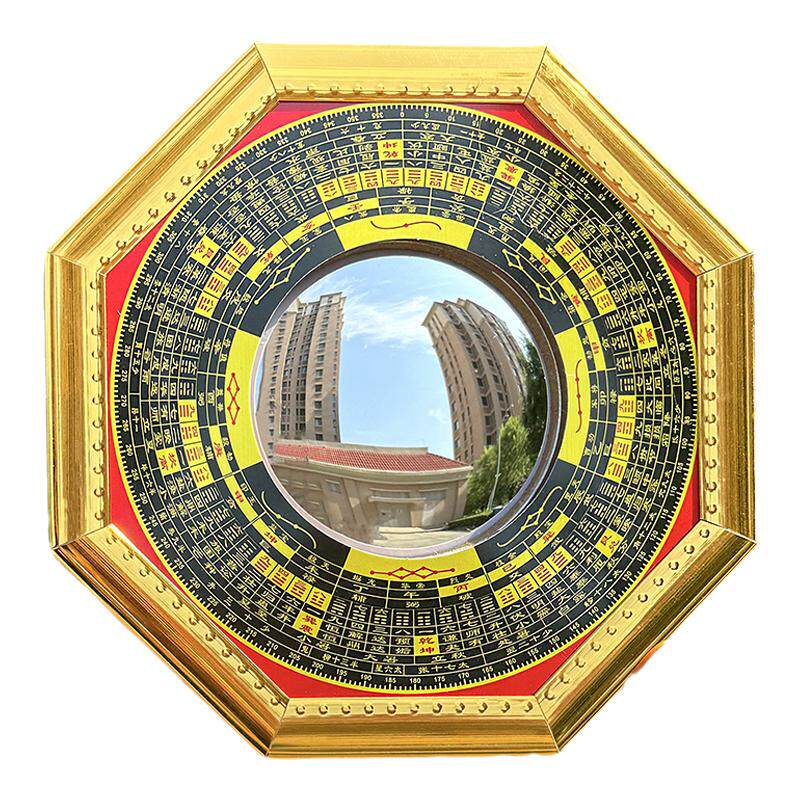 八卦镜凸镜家用大门窗户怎么挂