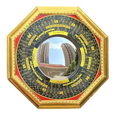 八卦镜凸镜家用大门窗户怎么挂
