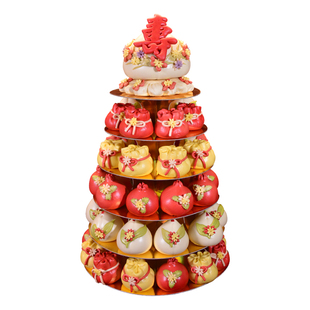 寿桃馒头生日老人多层祝寿寿包80大寿花馍馍胶东花饽饽中式蛋糕