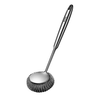 316不锈钢锅刷刷锅神器洗锅刷子长柄厨房专用不伤锅钢丝球清洁刷