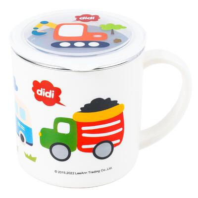 联扣带刻度双层儿童水杯