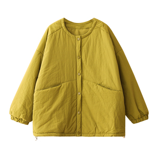 小耳出品 人手一件！佰搭棉服！大版！蓬松面包服 按扣圆领棉衣女
