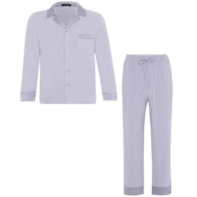 兰卡文(LA CLOVER)清溪花影系列男士分身家居套装翻领长袖LC46YS2