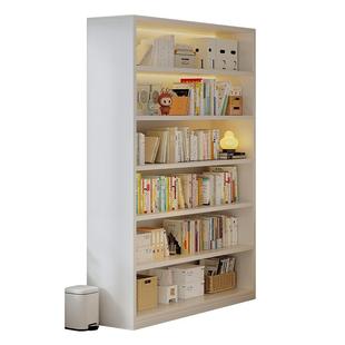 实木书架落地置物架一体靠墙储物柜子学生家用图书馆儿童整墙书柜