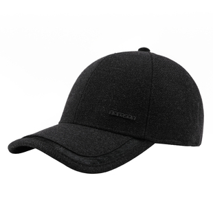 恒源祥中老年帽子男士爸爸冬季羊毛棒球帽爷爷老头护耳保暖鸭舌帽