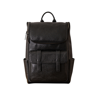 后步真皮男士双肩包大容量旅行包