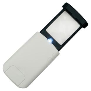 老年人专用放大镜高清带led灯便携折叠式读书文玩4高倍小型扩大镜