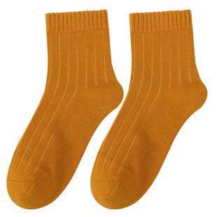 浪莎袜子女士秋冬季厚款中筒袜高腰长袜吸汗短袜冬天棉袜长筒女袜