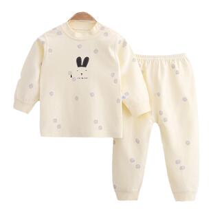 六个月女宝春季打底衣服纯棉婴儿分体内搭套装十春秋宝宝睡衣春装