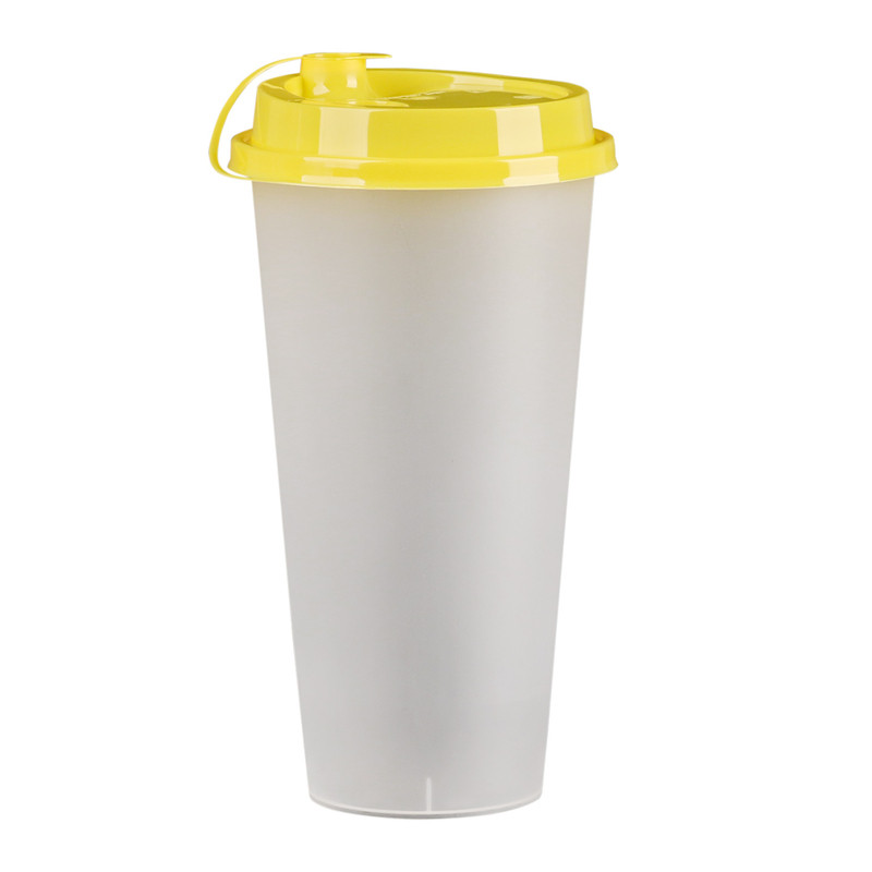 90口径奶茶杯500/700ml一次性杯子冷饮热饮耐高温带盖透明注塑杯