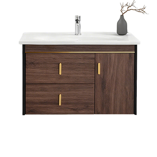 arrow箭牌实木浴室柜洗脸盆柜组合挂墙落地式多尺寸单主柜洗漱台