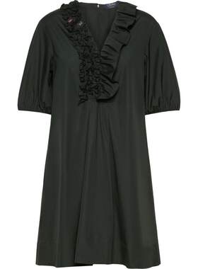 MaxMara 2026早秋新品女装棉府绸荷叶边连衣裙9226086106&