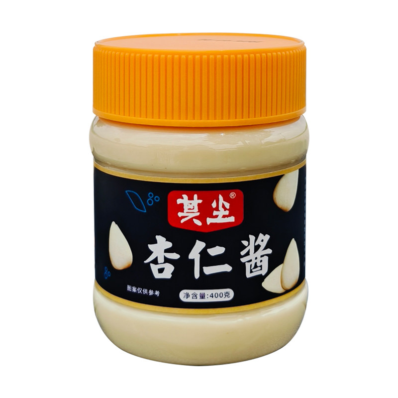 原味纯杏仁酱烘焙奶茶店无添加盐和糖杏仁露原料细腻丝滑其尘400G