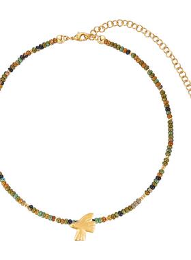 mmagpy飞鸟古董串珠项链