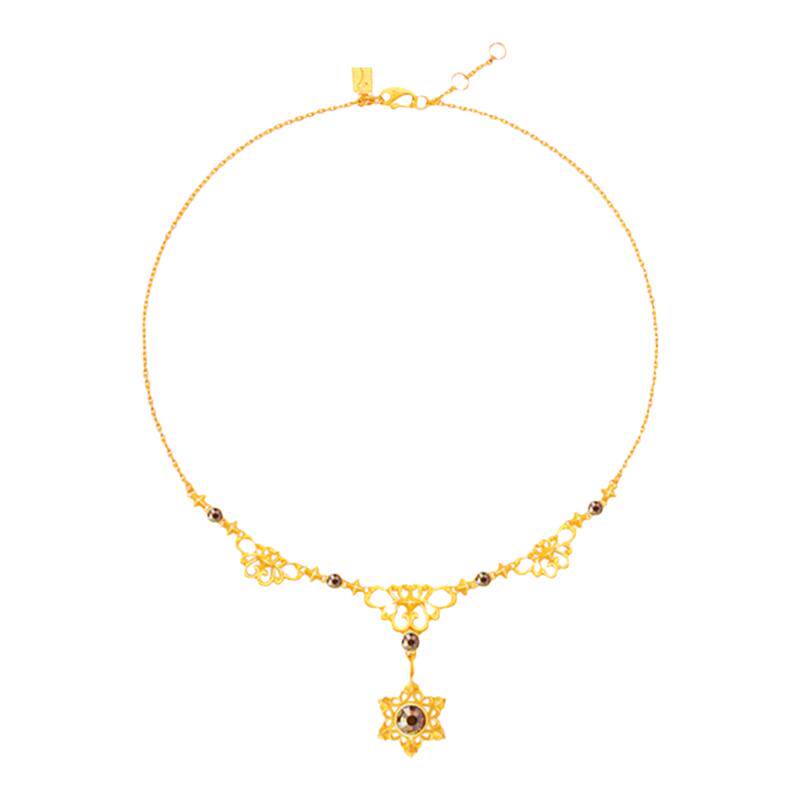 justgold镇金店荣耀黄金项链