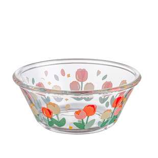 高硼硅玻璃碗高颜值沙拉碗水果碗酸奶碗牛奶碗燕麦片早餐碗甜品碗