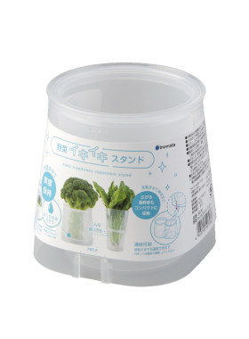 INOMATA日本进口冰箱蔬菜保鲜直立食物收纳盒分类储物分隔整理盒