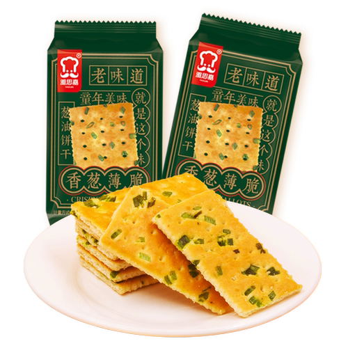 雅思嘉香葱薄脆饼干经典儿时的味道童年美味休闲早餐追剧点心零食
