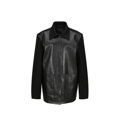 【现货】YCH 26PS 撞色仿皮夹克 DOUBLEBOO